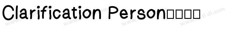 Clarification Person字体转换